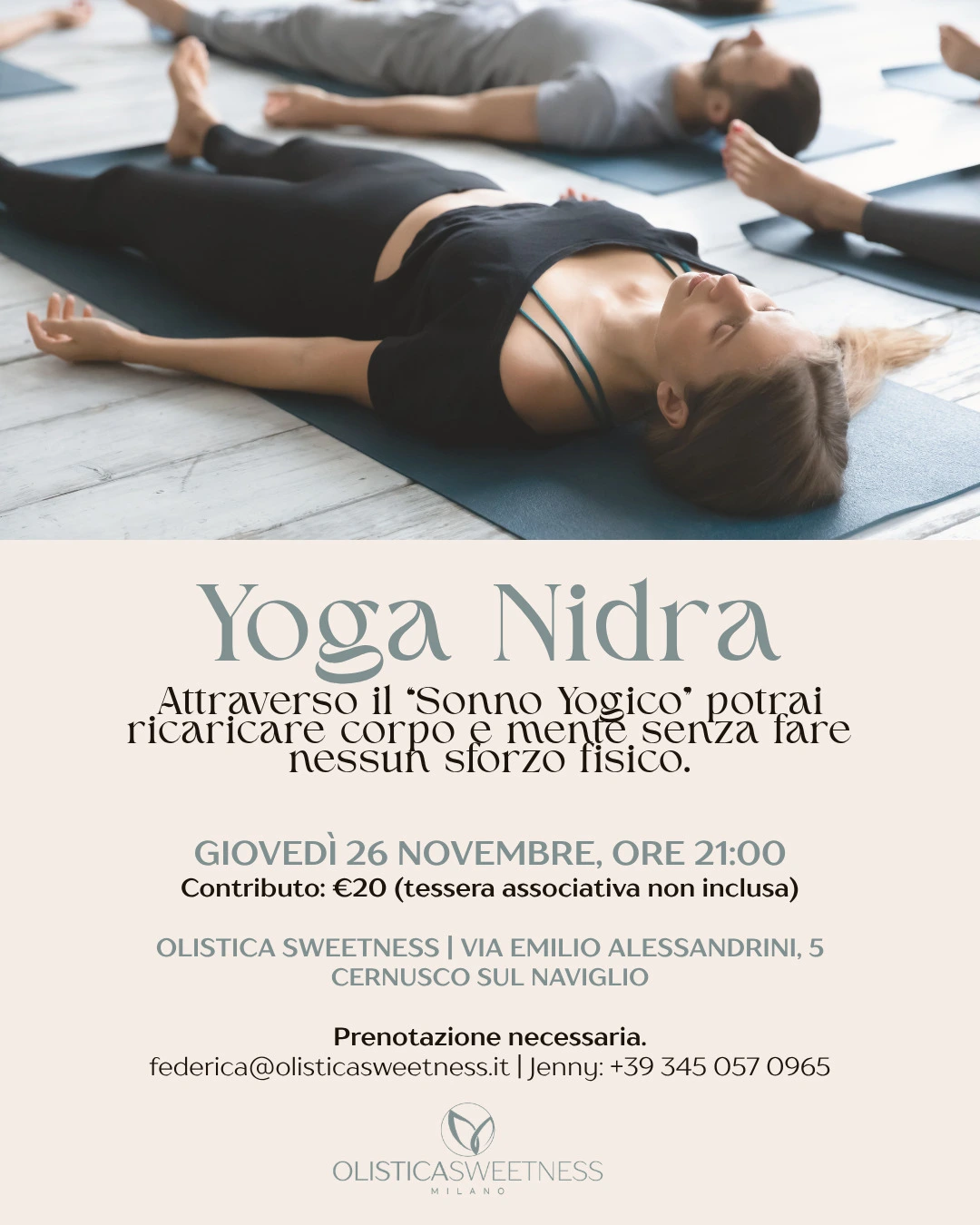 Yoga Nidra a Cernusco sul Naviglio